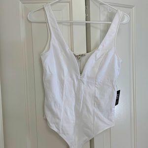 White Express bodysuit